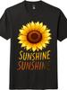 Unisex Edgy Sunshine Sunflower Graphic Tee|Daily Errands & Summer Wear T-Shirt