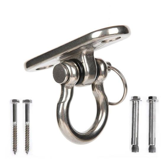 1 Set Ceiling Hook Strong Load-Bearing High Strength Rotatable Not Easily Deformed Simple Installation Rustproof Hammock Chair Sandbag