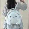 Schoolbag Cartoon Campus Two-color Wings Kitten Cute Plush Backpack Small Capacity Travel Small Backpack