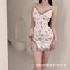 New Sex Underwear Purple Floral Girlish Floral Lace Suspender Skirt First Love Sweet Wind Slim