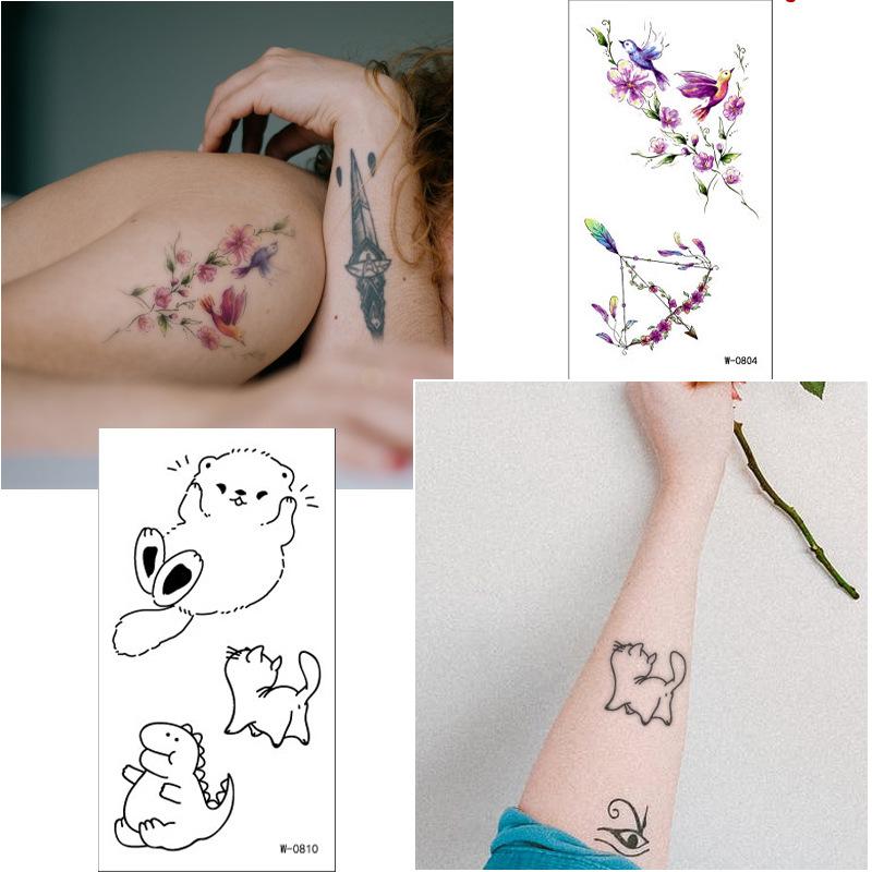 Cartoon Tattoo Sticker Waterproof Color Butterfly Small Fresh Temporary Tattoo Sticker Cute Children'S Tattoo