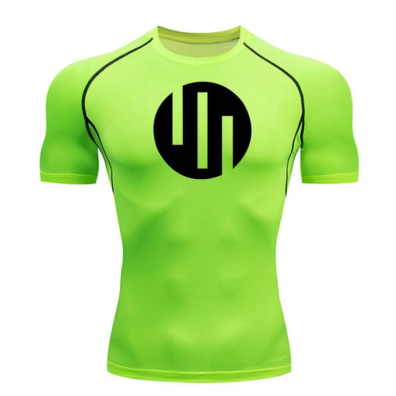 Running T-shirt Short Sleeve White Compression Shirt Men's Gym Exercise Quick Dry Sun Protection Sportswear Muscle Shirt 4XL