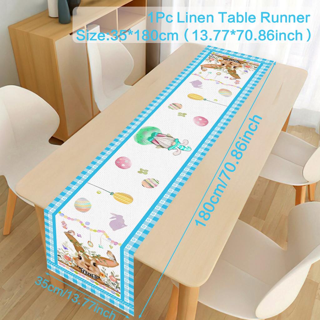 Easter Decoration 2024 Easter Bunny Eggs Paper Plates Napkins Cute Animal Paper Serviettes for Birthday Party Tableware Decor