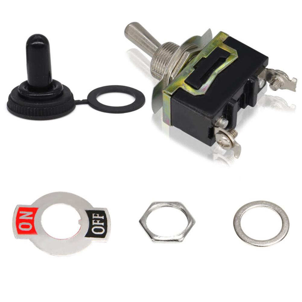 5x Metal And Plastic Toggle Switch 12V ON OFF Heavy Duty Toggle Flick SwitchCar FliFor CK Dash Light Marine 12 Volt Switches Boa