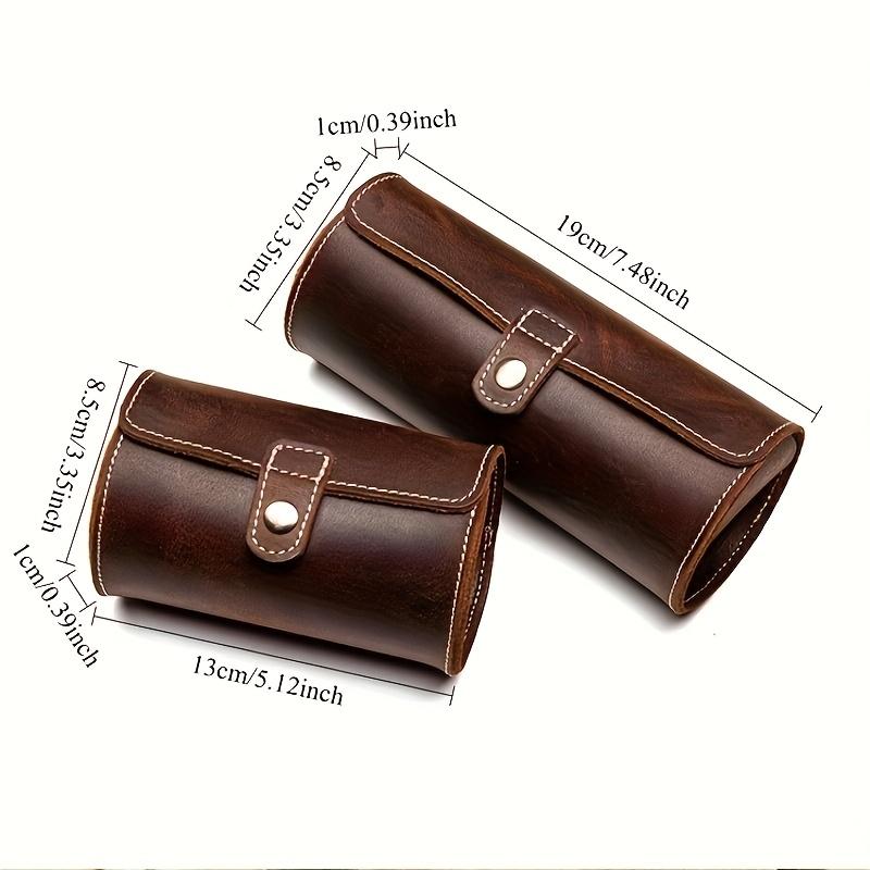 A Vintage Leather Watch Storage Box for Travel, Display, or Home Storage - Compatible with Mechanical Watches, Quartz Watches