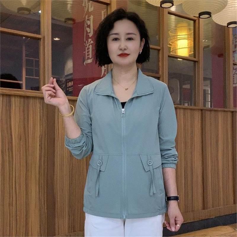 

Модный тонкий кардиган 2025 года для женщин среднего возраста - Повседневное пальто для женщин на весну/осень 6XL (Around 78-85 kg) синий