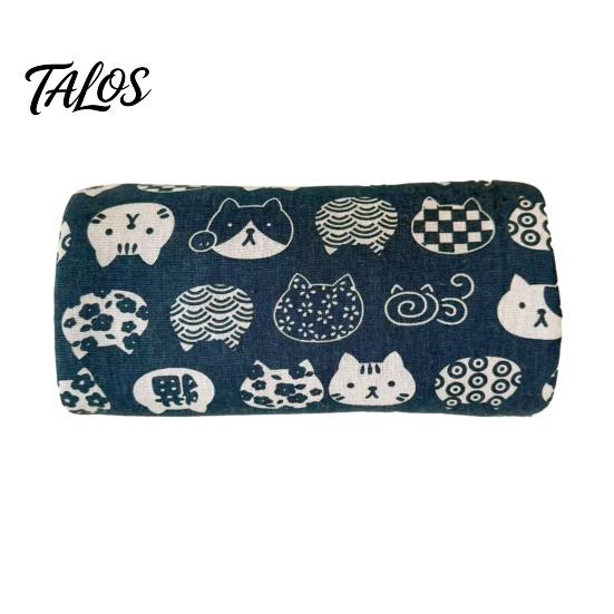 Túnel Acogedor para Mascotas Cama para Hámster, Túnel Escondite para Cobayas, Estampados Lindos de Gatos, Escondite Colgante Lavable Forrado de Felpa, Accesorio para Jaula para Petauro del Azúcar