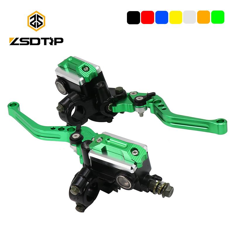 ZSDTRP 7/8" Universal Motorcycle Hydraulic Brake Clutch Master Cylinder Reservoir Lever Fit 50cc-300cc Sport Bike Street Bike