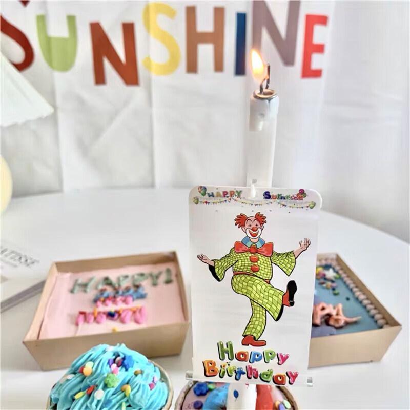 LIEI Colorful Flame Birthday Candle