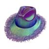 Cowboy Hat, Glitter Cowgirl Hats, Dress Up Decorative Breathable Headwear Sun Hat Jazz for