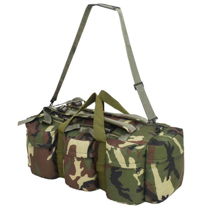 Sac de sport - vidaXL - 3-en-1 - 120 L - Camouflage - Imperméable