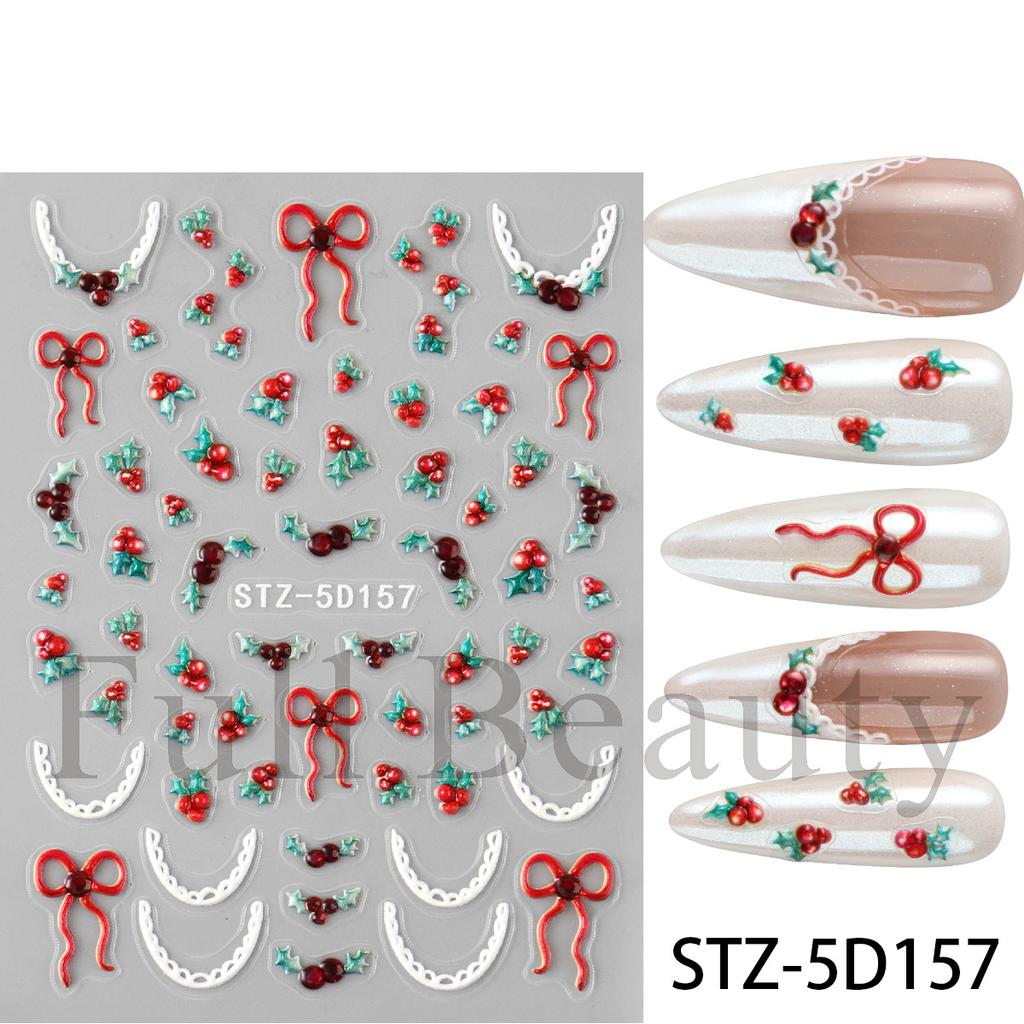 5D New Embossed Nail Art Sticker Valentine's Day Romantic Love Heart Nail Art Sticker