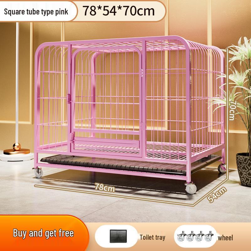 Indoor Pet Cage with Toilet for Medium to Large Dogs: Suitable for Border Collies, Labradors, and Golden Retrievers