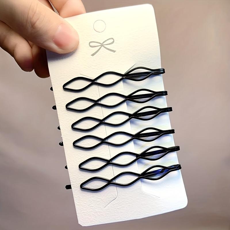 

Простая геометрическая черная заколка для волос для s, Винтажные металлические аксессуары для волос для женщин-подростков