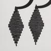 Electrophoresis Red Long Earrings Anti-Allergy High-Grade Delicate Crystal Earrings Women's Earrings 1 Pair