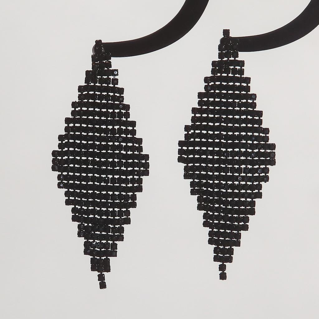 Electrophoresis Red Long Earrings Anti-Allergy High-Grade Delicate Crystal Earrings Women's Earrings 1 Pair