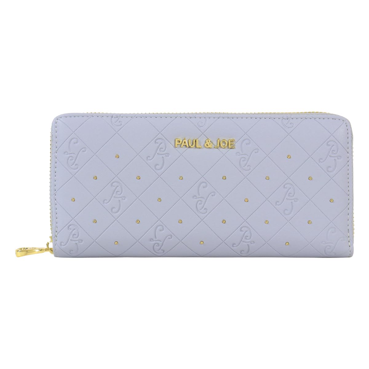 

Joe Long Wallet Round Zipper Emboss ACCESSOIRES Check Embossed Monogram Dot Blue [Paul & Joe] [Paul & Accessoire] Women s PJA-W1071 синій