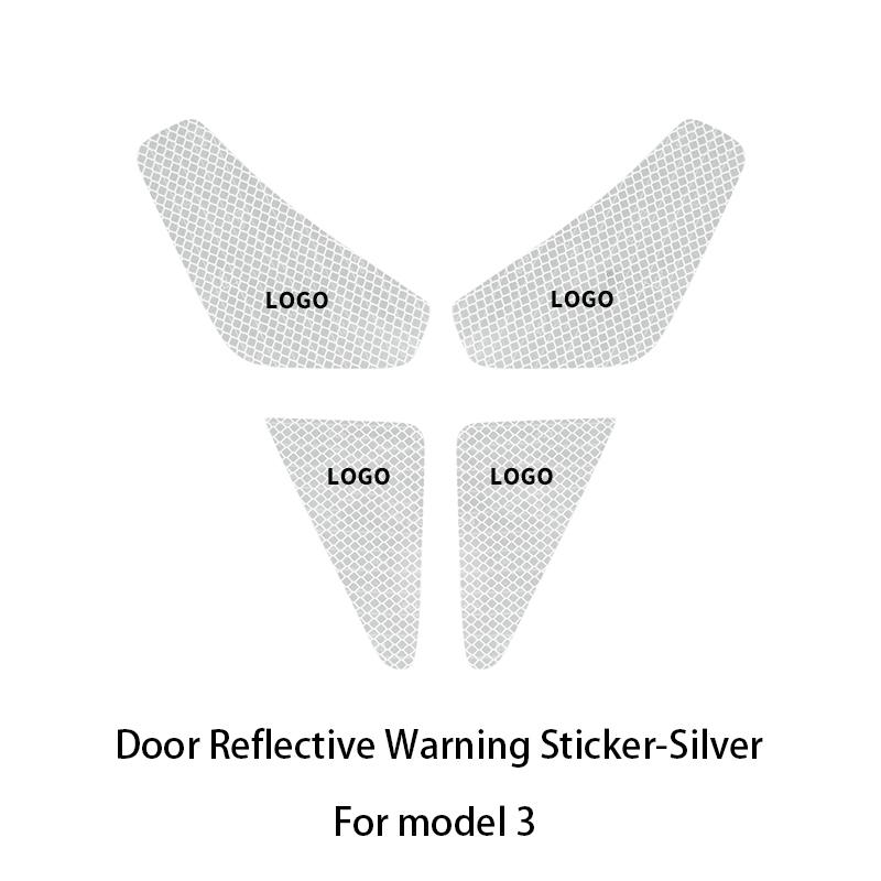 For Tesla Model 3/model Y Car Door Reflective Sticker Night Safety Reflective Stickers Car Interior