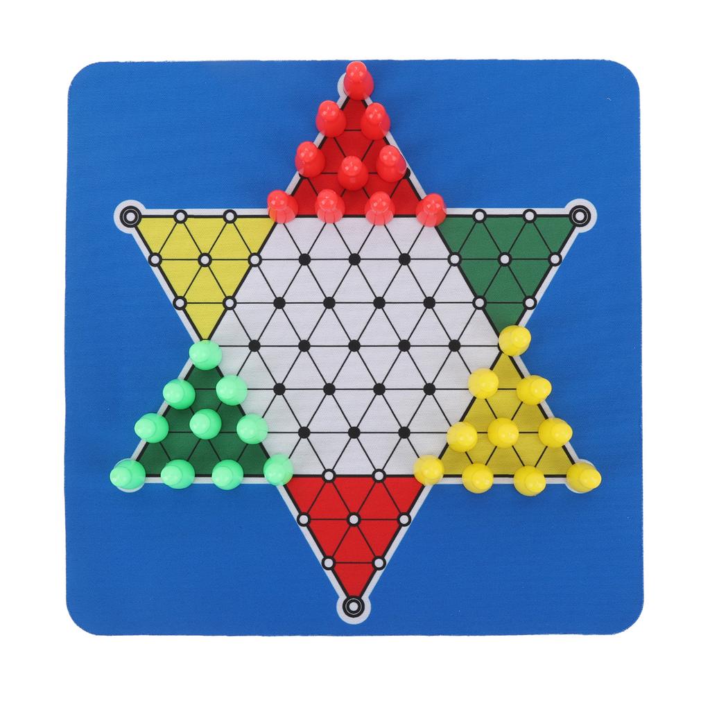 Chinesisches Dame Spielset Gummi Damebrettmatte und 3 Farben Damesteine Tragbares Set mit Aufbewahrungstasche für Zuhause