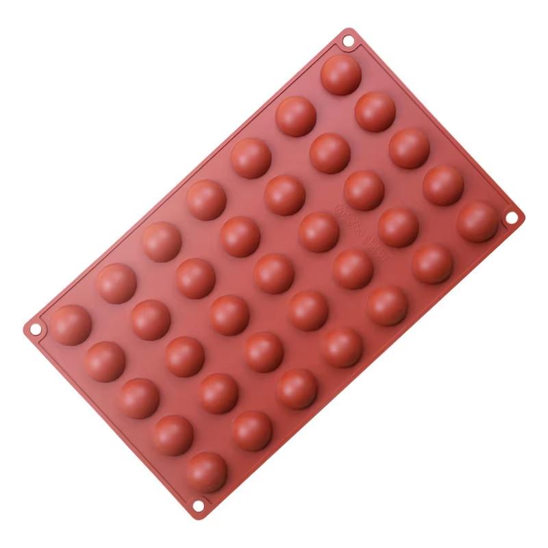 Silicone Half Sphere Baking Mold Reusable 6/15/24 Holes Non-Stick for Ice Cream Chocolate Holiday Baking DIY Gift Making
