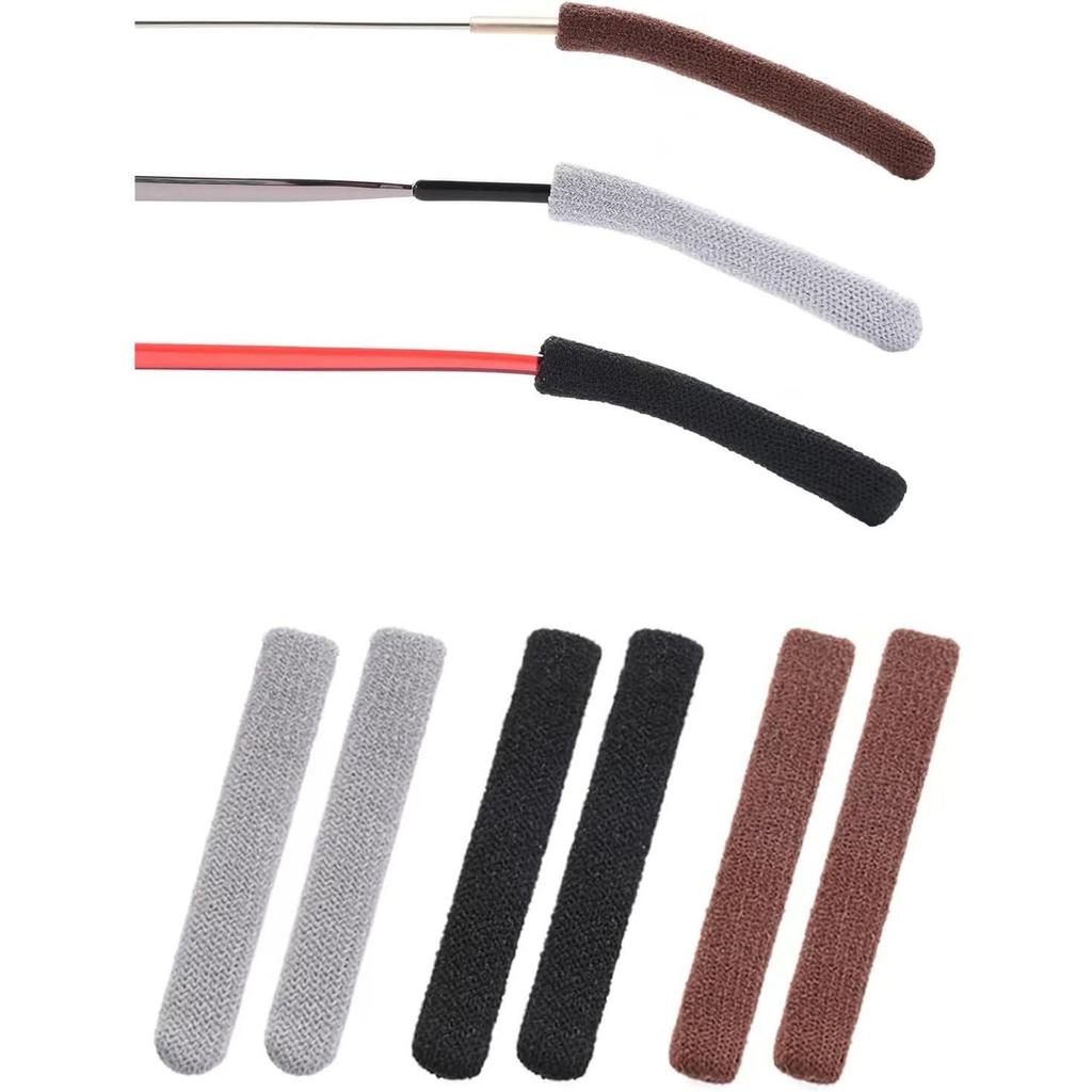 Ear Cushion, Anti-Slip Elastic Comfort Eyeglasses Temple Tips Sleeve, Soft and Well-Fitting Glasses Ear Grip, Knitting Eyeglass Arm Cushion