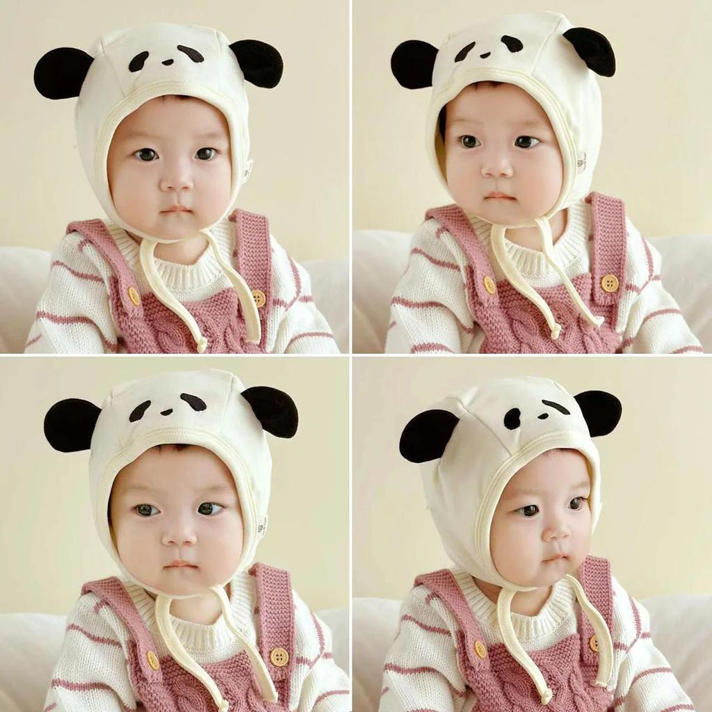 Urocza Kreskówkowa Czapka Ochronna na Uszy dla Niemowląt Wiosna Jesień Ciepła Czapka Beanie dla Chłopca Dziewczynki Outdoor Wiatroodporna Niemowlęca Czapka z Nausznikami