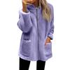 Women's Zip Up Hoodies Oversized Fleece Long Pullover Hooded Sweatshirts Casual Long Sleeve Fall Hoodie Jacket