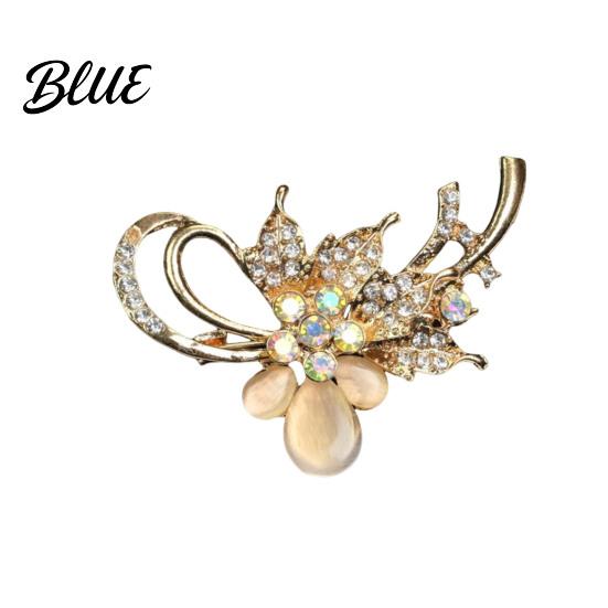 Vintage-inspired Brooch Retro Style Flower Plant Design Suit Lapel Pin