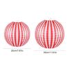 6PCS Color Striped Paper Lanterns For Party Decorations And Festival Celebration Easy Assembly And Reusable