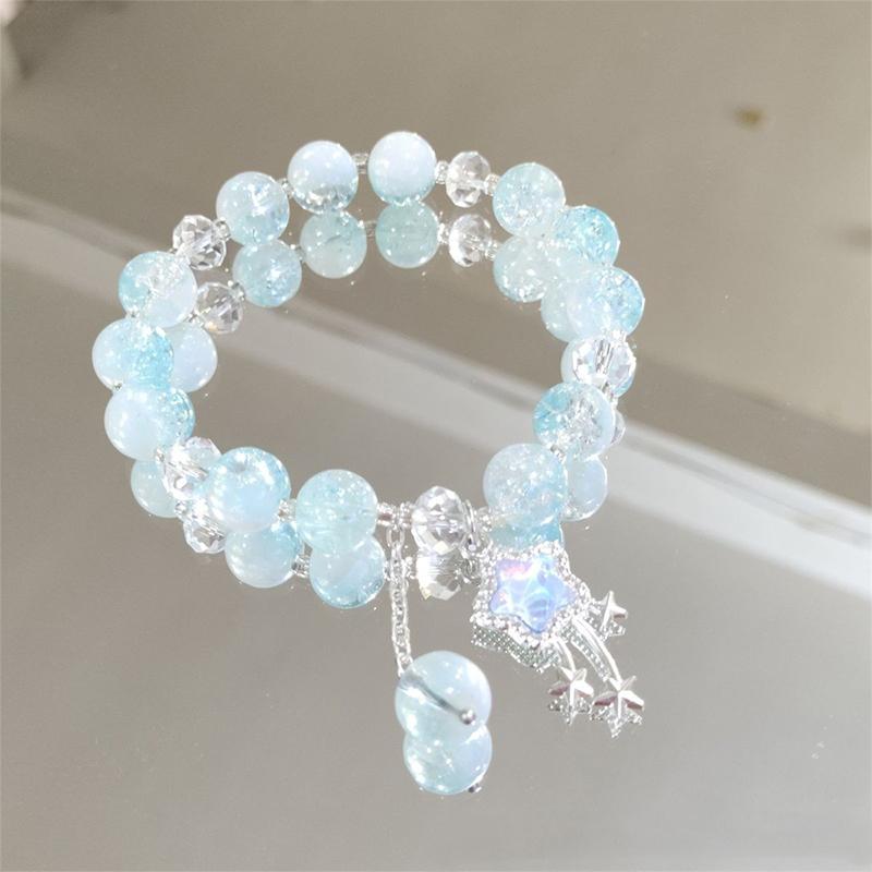 Handgefertigtes Perlenarmband für Damen Elegantes Schmetterlings-Quasten-Anhänger-Accessoire für Geburtstagsgeschenk