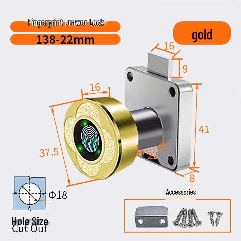 Smart Fingerprint Cabinet & Drawer Lock for Desks & Mailboxes