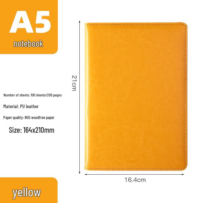 In Stock: A5 Leather Business Notebook with Custom Logo