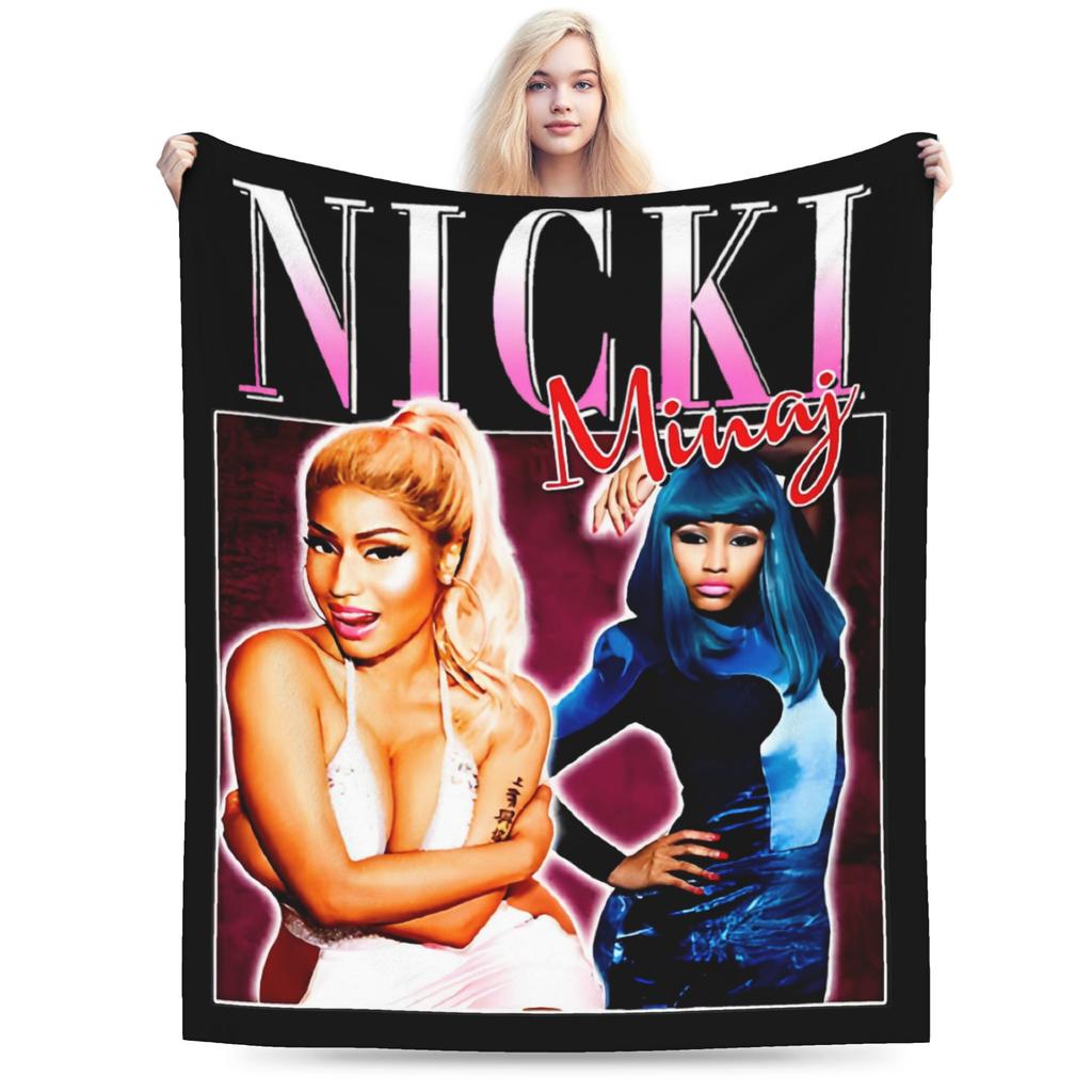 Nicki Minaj Rapper Blankets Flannel Summer Portable Ultra-Soft Throw Blanket for Home Car Plush Thin Quilt