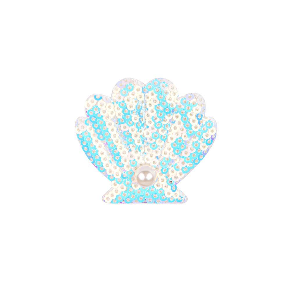 Sea Shell Hair Clip Mermaid Sea Shell Hair Accessories Multicolor Headpiece Beach Sea Shell Hair Pins Sequin Glitter Hair Clips