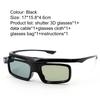 GL1800 3D Glasses Lightweight High-definition Image PC Black Active Shutter 3D Eyeglasses for DLP LINK 3D Projectors/TVs