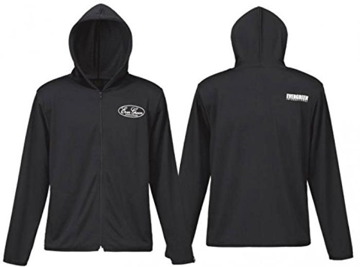EVERGREEN EG Dry Zip Type A Size 3L Black Hoodie, (EG Logo), (XXL),