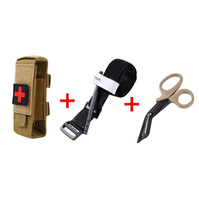 First Aid Kit Tourniquet Molle Survival Set Pouch Nursing Holder Scissors Bag Outdoor Equipment Spinning