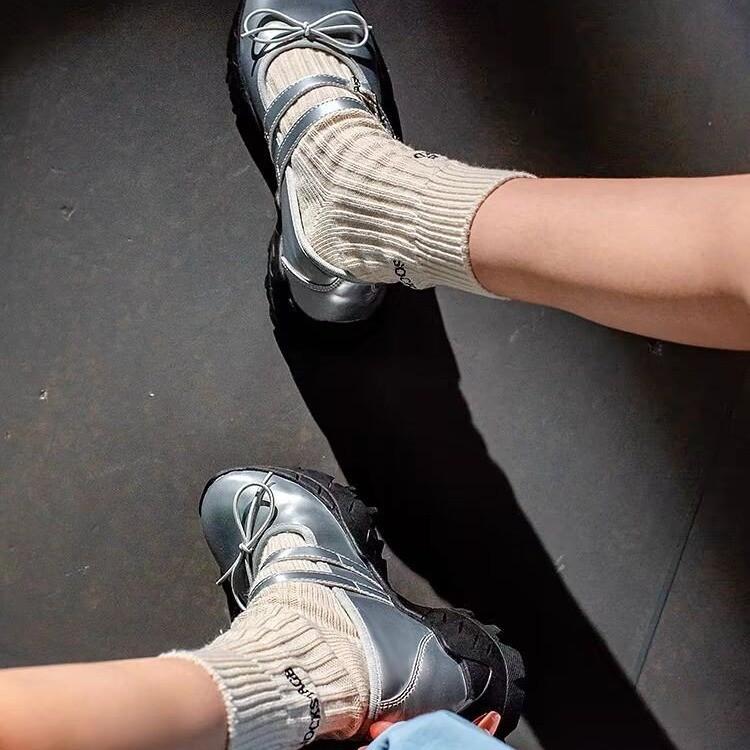 Silver single shoes women's 2025 new platform Mary Jane women's shoes with skirts, sweet and cool ballet style light mouth small leather shoes