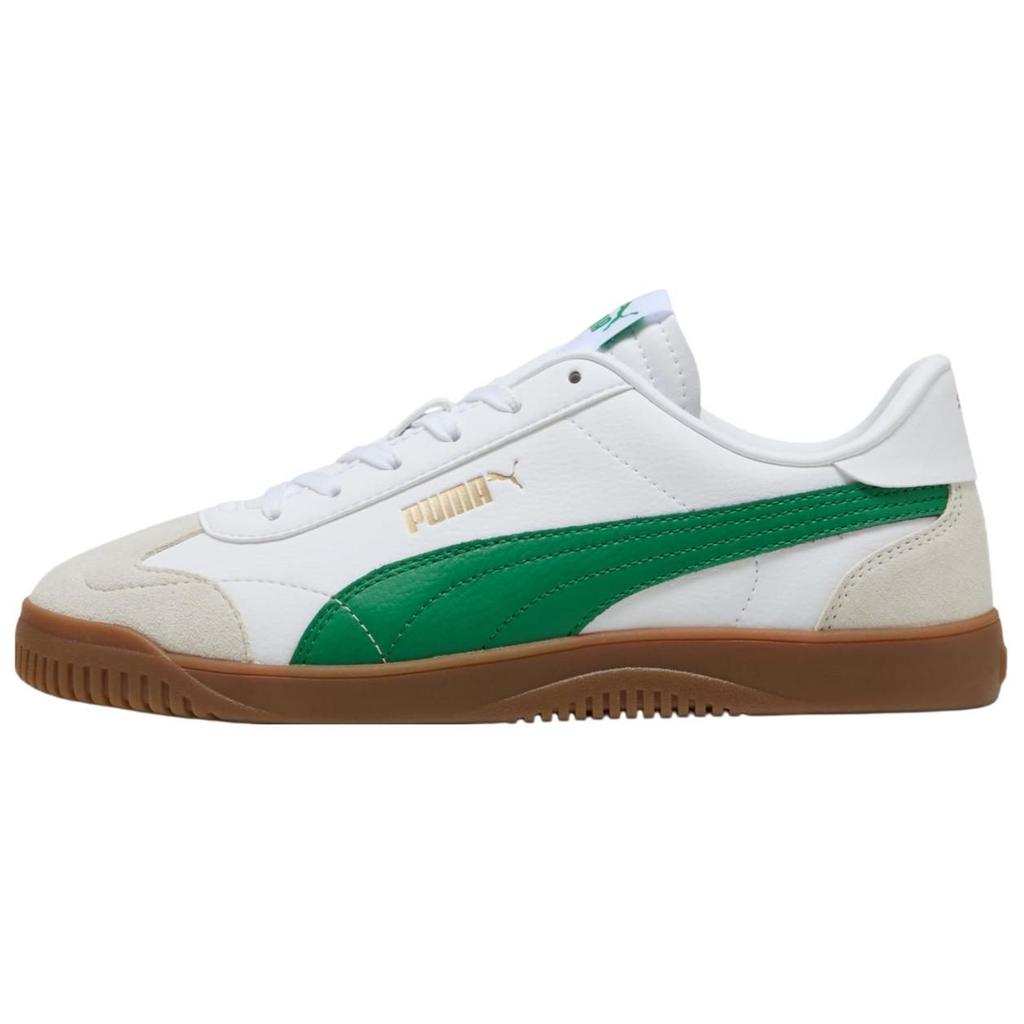 PUMA Club 5v5 Soft And Comfortable Low top Skateboard Shoes Men's White Green 395104-16