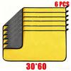 1/2/6/10pcs Microfiber Cleaning Towel Thicken Soft Drying Cloth Car Body Washing Towels Double Layer Clean Rags Car Accessories