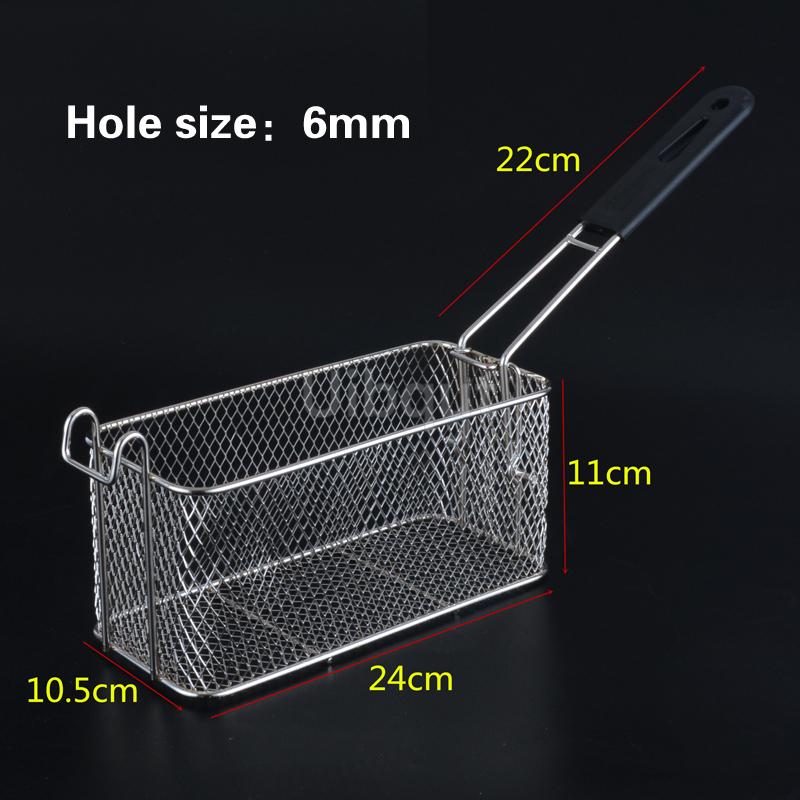 French Fries Frying Basket Net Food Basket Stainless Steel Fry Frame Square Oil Filter Frying Basket Frying Screen Strainer