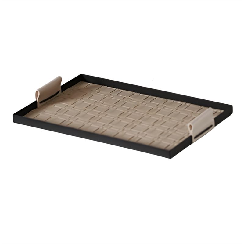 

AEE4-Woven Storage Tray Iron Jewelry Desktop Storage Tray Cosmetic Key Jewelry Tray Metal Decorative Tray