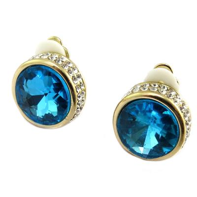 [P5002] - Golden Blue 'Sissi' Designer Clips - 15 Mm