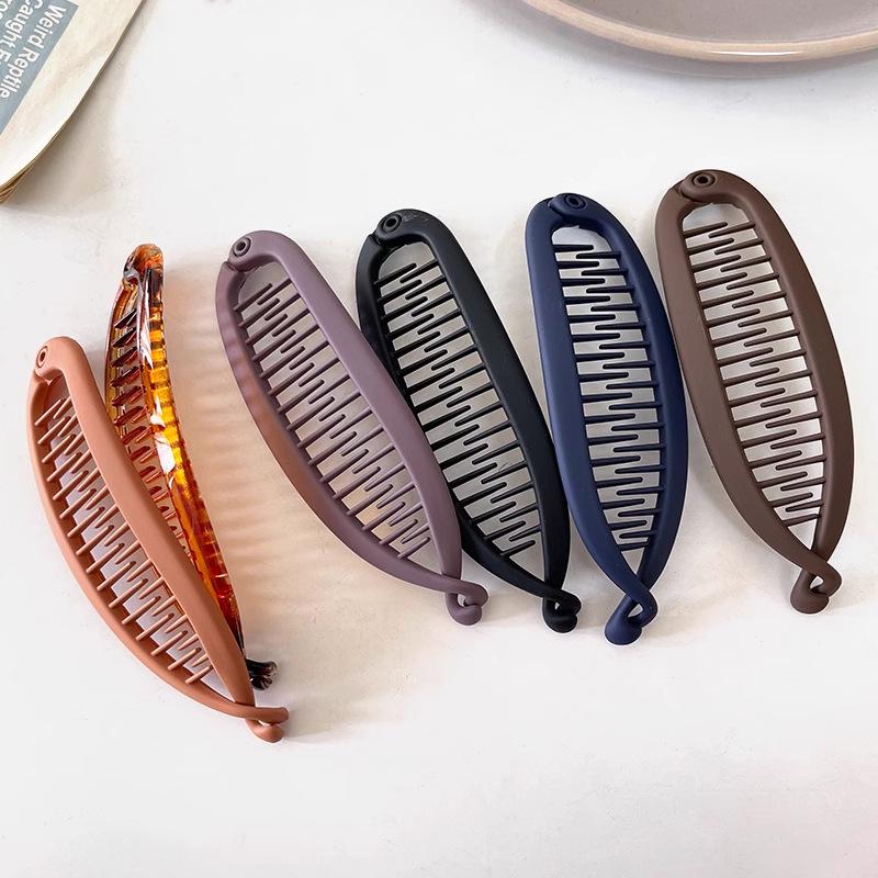 2025 Frosted Banana Hair Clip: Simple Ponytail & Updo Twist Clip for Women