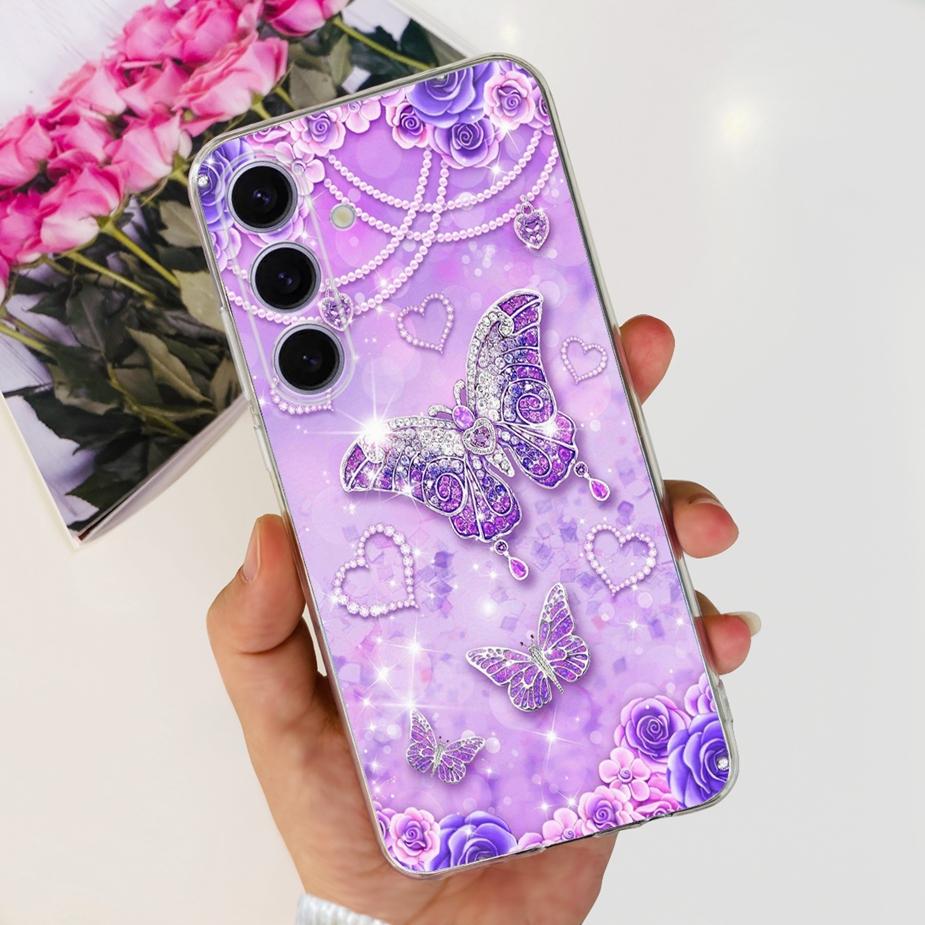 For Samsung Galaxy S24 Case S24+ New Fashion Painted Cover Soft Silicone Phone Case For Samsung S24 Ultra S 24 Plus Fundas Coque