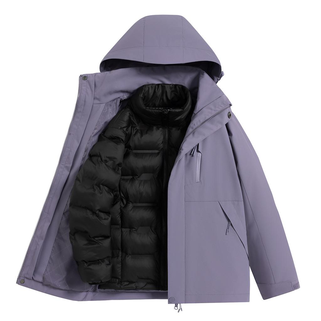 The latest popular down liner jacket autumn and winter men's and women's detachable ski clothing outdoor windproof jacket 90 down
