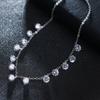 Fashion Shiny Zircon Star Women Platinum Plated Short Chain Ladies Necklace  Wedding Gift Promotion