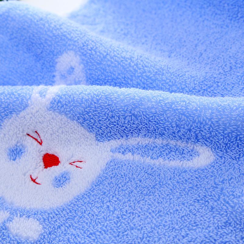 Double-sided 32-thread Baby Towel 25*50cm Soft, Absorbent, Thick, Suitable for Infants and Toddlers, with Embroidery Design