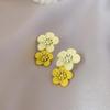 Trendy Flower Earrings Flowers Sstuds Earrings For Women Wedding Party Jewelry Boho Metal Earrings Female
