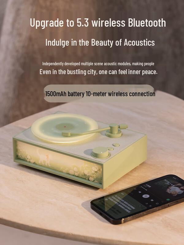 Wanwu X19 Vinyl Record Style Bluetooth Speaker & Aroma Diffuser CN Plug (adapter Included)